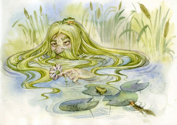 Водяной детский рисунок