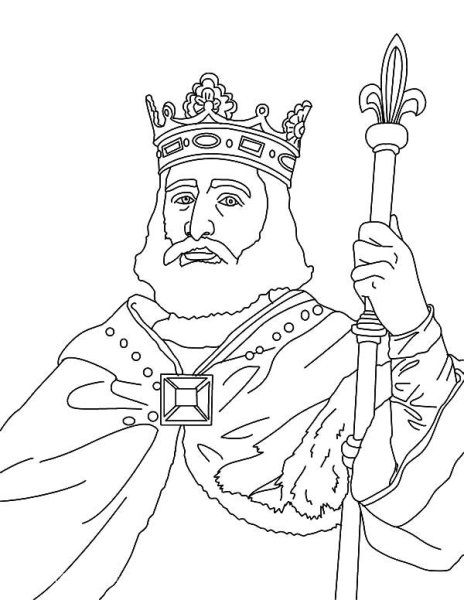 Король раскраска для детей