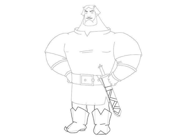 Рисунок богатыря Илья Муромец