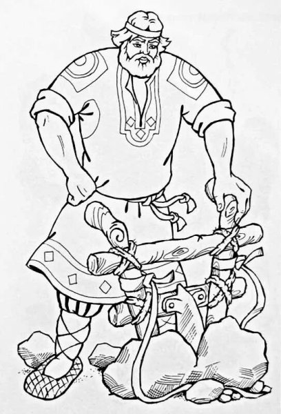 Илья Муромец и Соловей разбойник рисунок