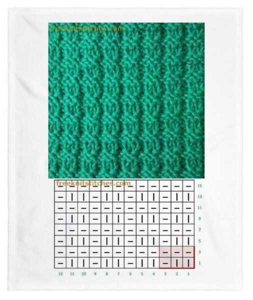 Плотный узор для шарфа спицами