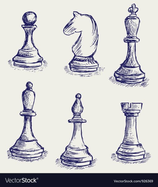 Шахматные фигуры скетч