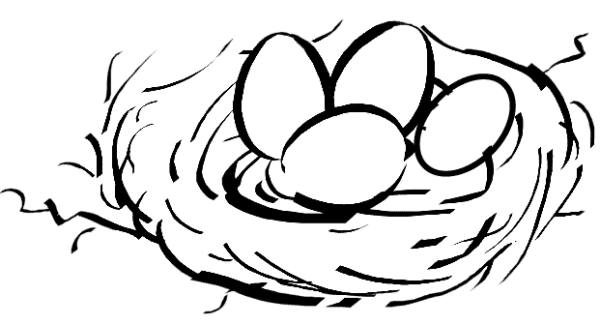 Нарисованная легкая гнездо