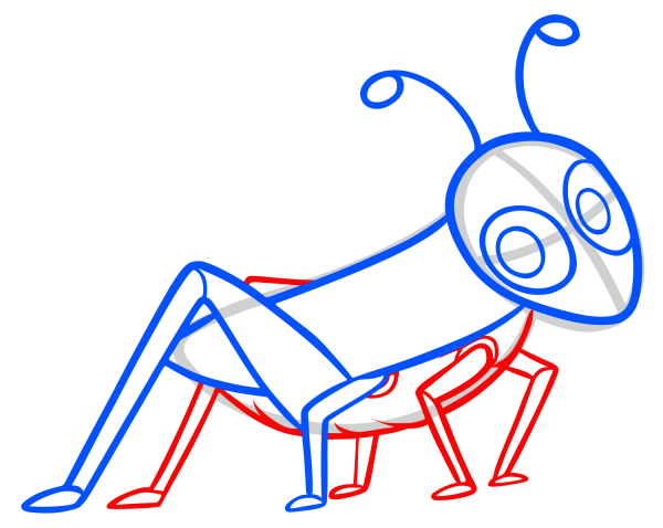 Кузнечик раскраска для детей