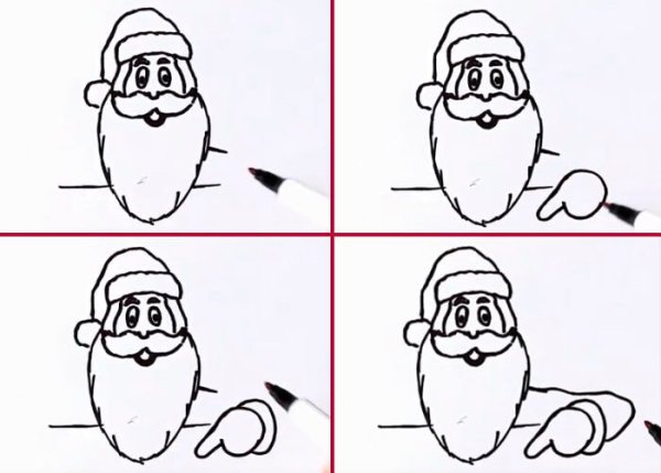 Как нарисовать Деда Мороза