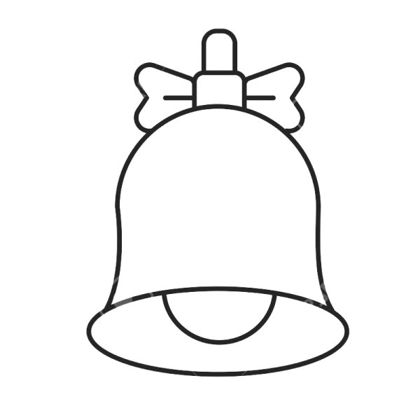 Колокольчик нарисованный на белом фоне