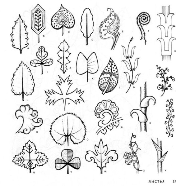 Стилизованные растительные орнаменты