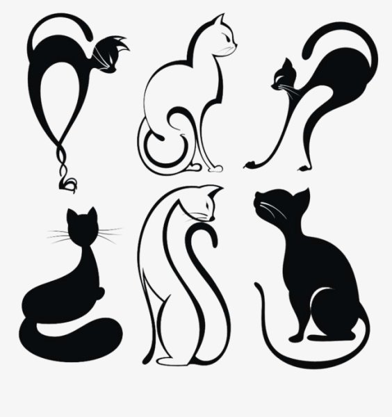 Стилизованные изображения кошек