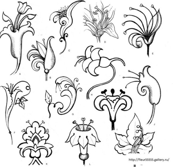 Стилизованные растительные формы