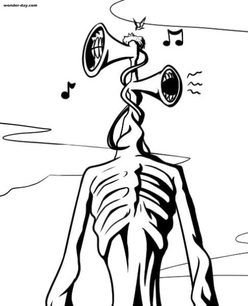 Рисунок сирена головый