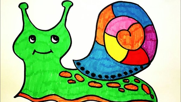 Улитка раскраска