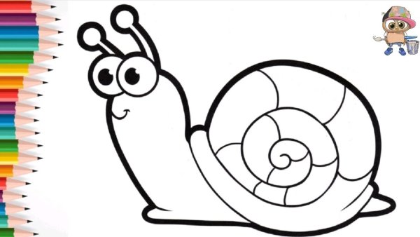 Улитка нарисовать легко