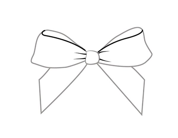 Бантик трафарет для вырезания