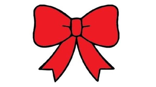 Легкий бант нарисованный