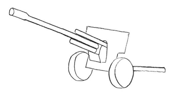 Пушка сбоку рисунок