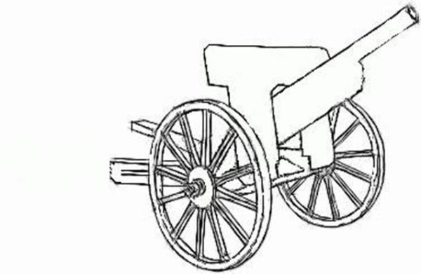 Пушка раскраска