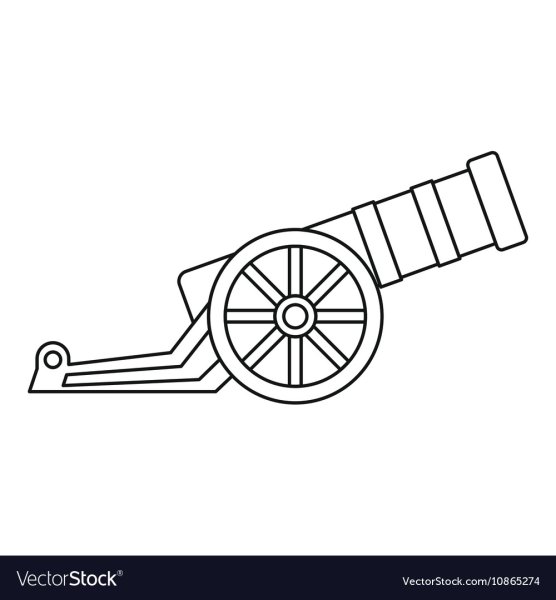 Пушка поэтапное рисование