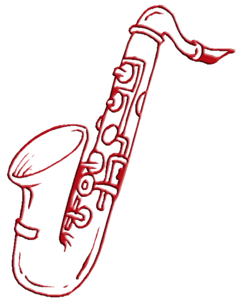 Саксофон рисунок