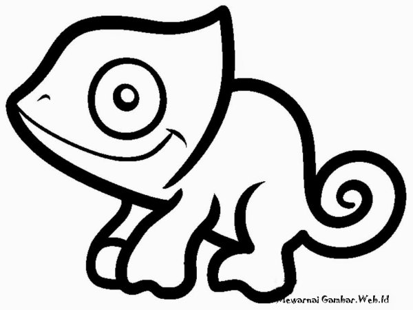 Хамелеон рисунок для детей