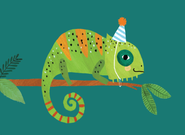 Рисование хамелеона для детей