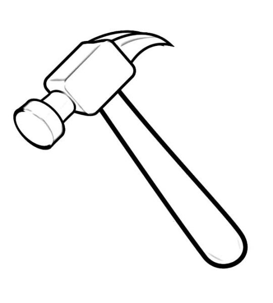 Молоток черно белый