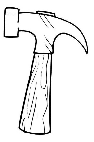 Молоток карандашом