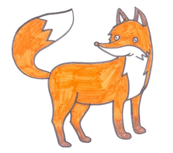 Рисунок лисы для срисовки