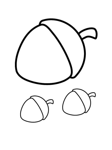 Желудь раскраска для детей