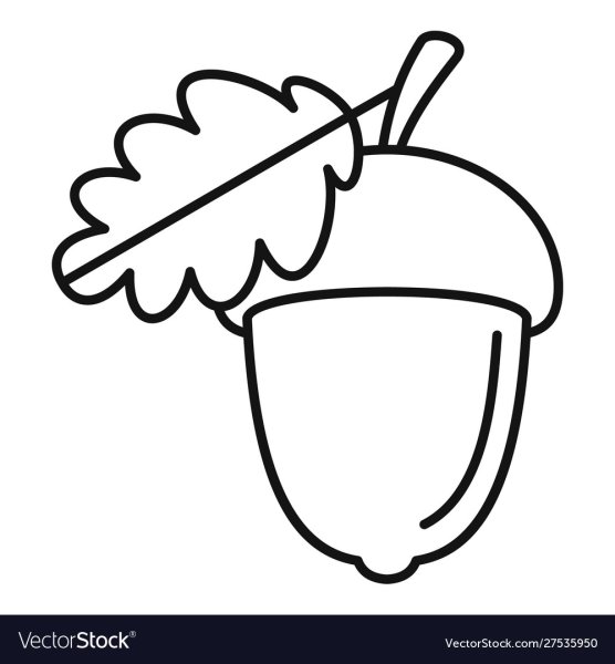 Желудь мультяшный