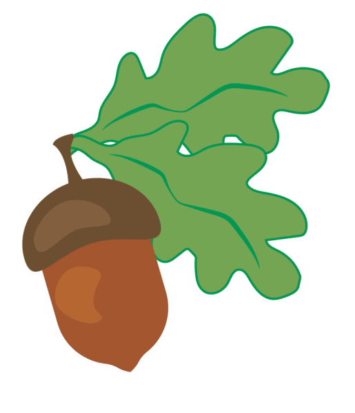 Трафарет листьев Жёлуди