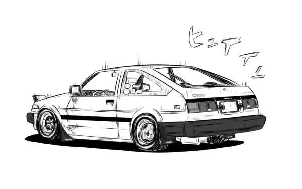 Toyota ae86 Trueno контур