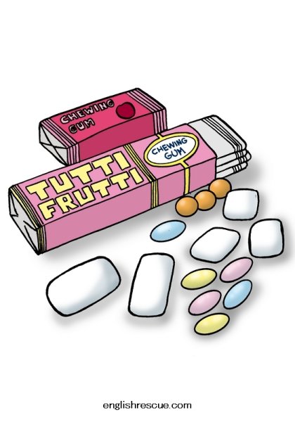 Жевательная резинка нарисованная