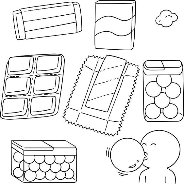 Жвачка рисунок