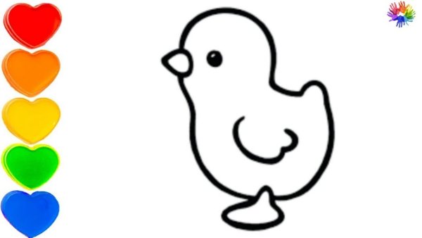 Нарисовать цыпленка для детей