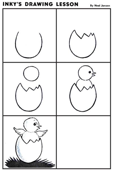 Цыпленок рисунок для детей