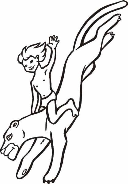 Братья Маугли раскраска