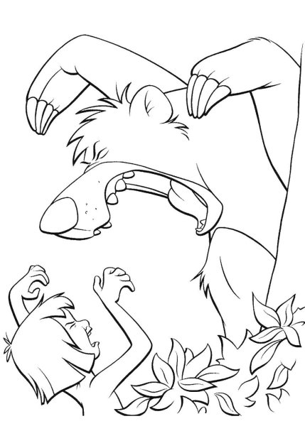 Маугли рисунок легкий