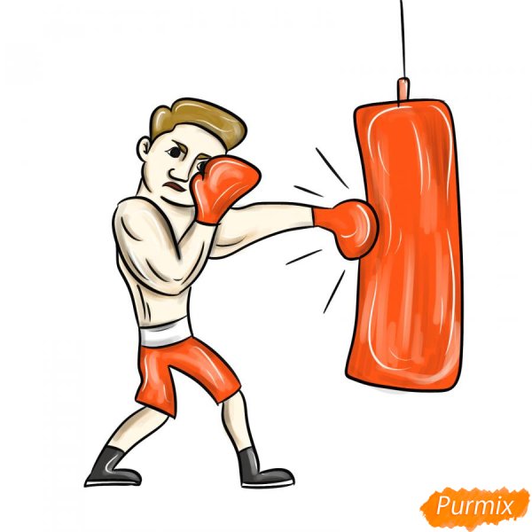 Боксер рисунок