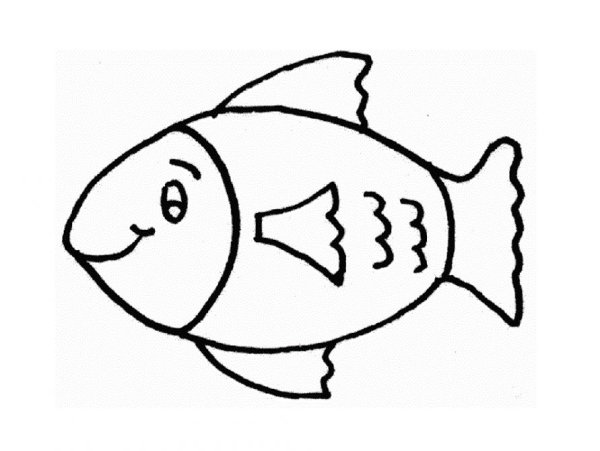 Рыбка рисунок карандашом