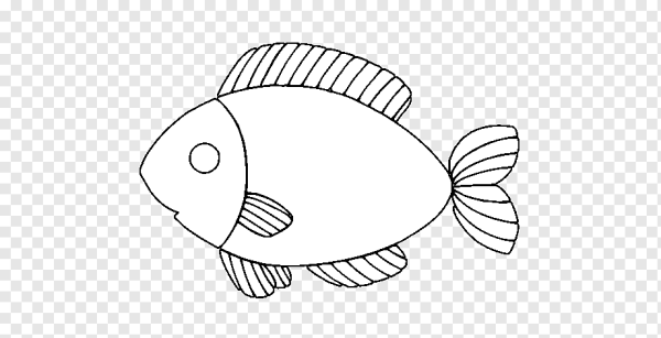 Рыба раскраска для детей