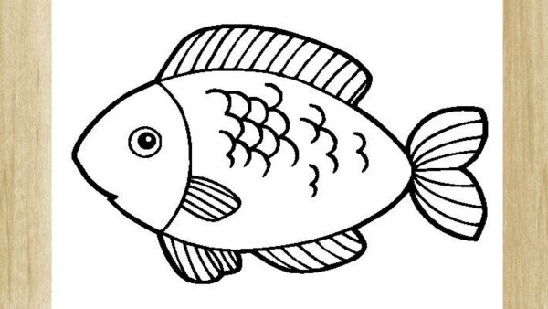 Трафарет "аквариумные рыбки"