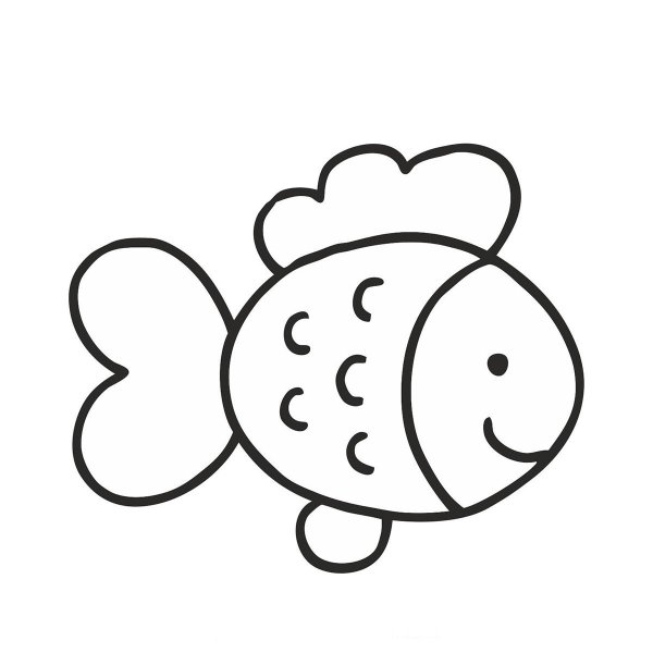 Рыбка раскраска для детей