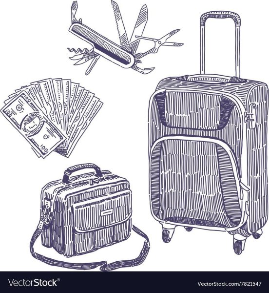 Чемодан нарисованный