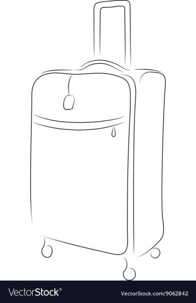 Чемодан раскраска