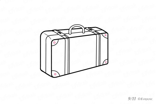 Чемодан нарисованный