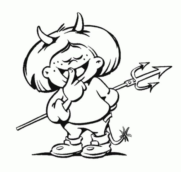 Раскраска чертенок