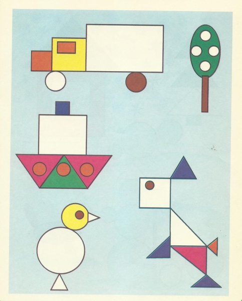 Рисование геометрическими фигурами для детей