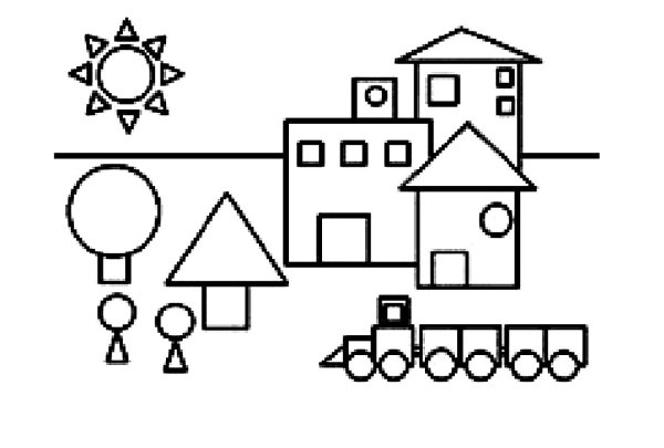 Аппликация из геометрических фигур