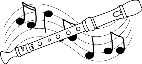 Флейта раскраска для детей