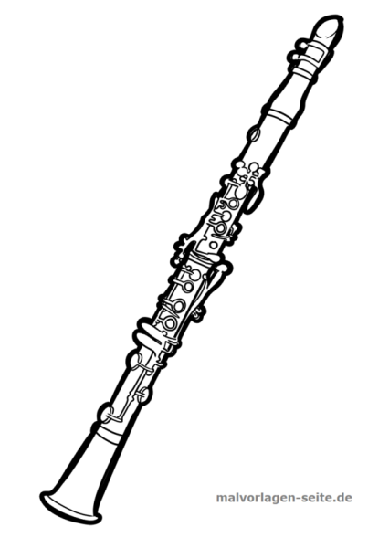 Кларнет раскраска